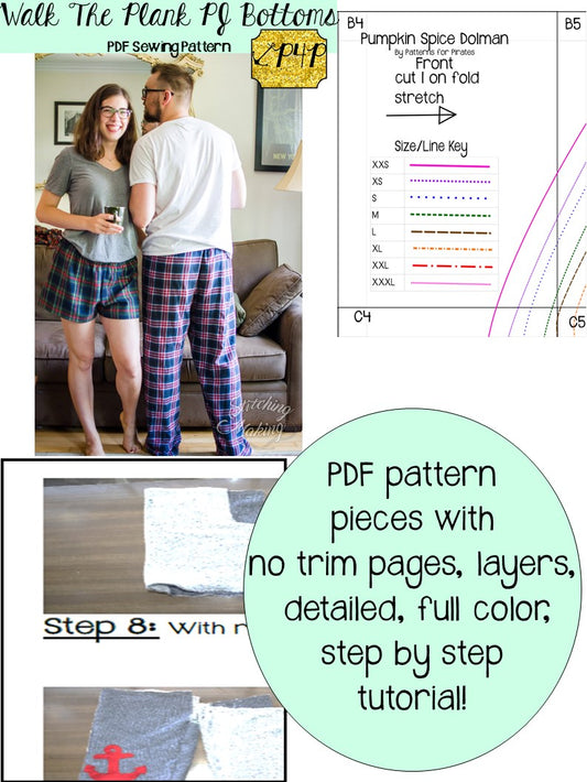 Walk the Plank PJ Bottoms- Adult Unisex