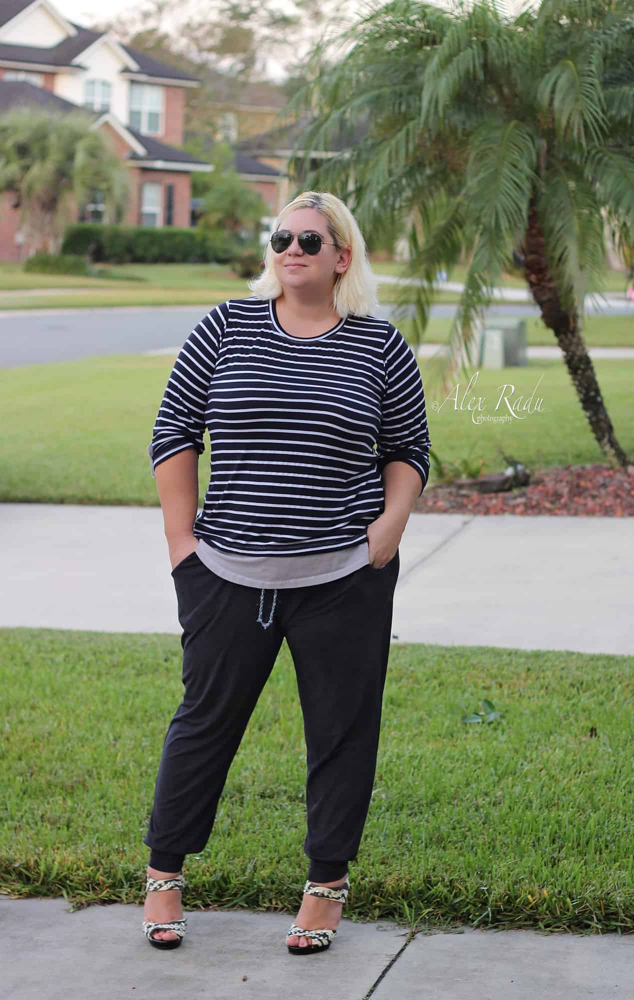 Mama Bear Joggers and Women's Henley with faux layers