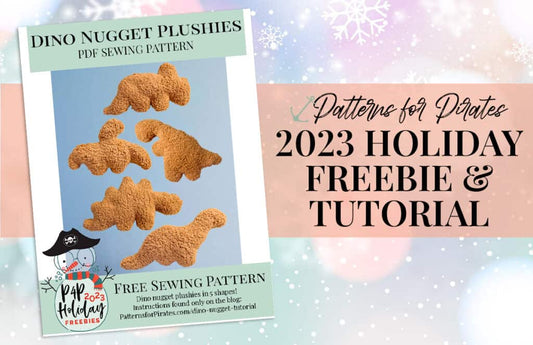 Free Dino Nugget Plushie Sewing Tutorial — original Patterns for Pirates blog artwork