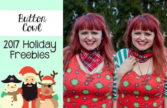 Easy Button Cowl — original Patterns for Pirates blog artwork