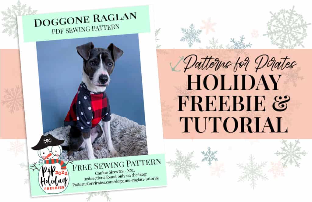 Doggone Raglan — original Patterns for Pirates blog artwork