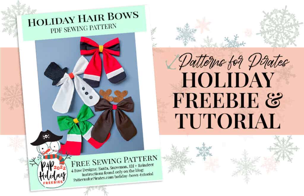 Holiday Hair Bows — original Patterns for Pirates blog artwork