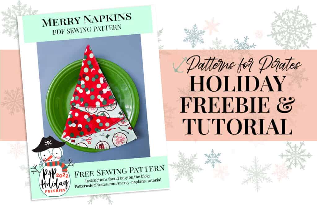 Merry Napkins — original Patterns for Pirates blog artwork