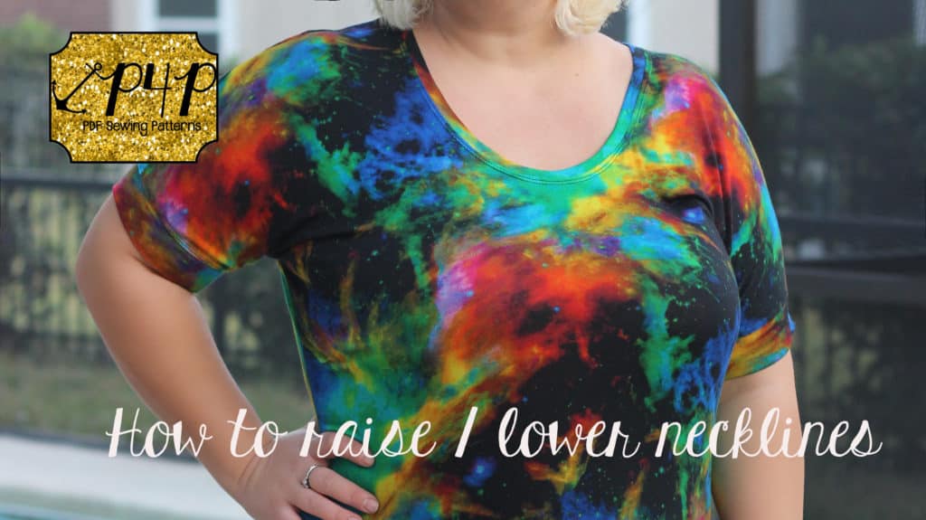 How to Raise or Lower a Neckline — illustrated P4P sewing guide