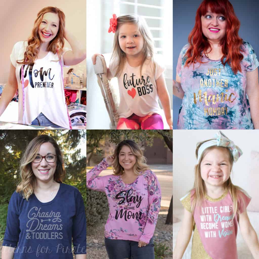 Free Mom and Girl Power Cut Files — illustrated P4P sewing guide