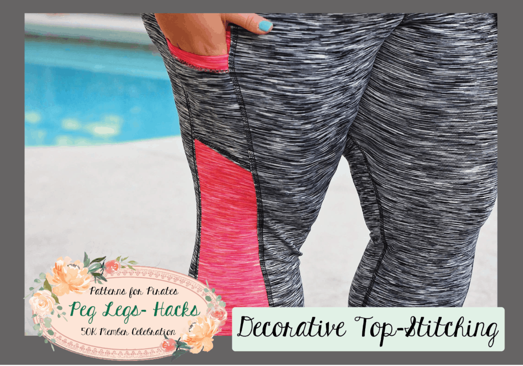 Decorative Topstitching for Peg Legs Leggings