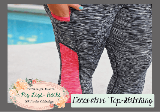 Decorative Topstitching for Peg Legs Leggings