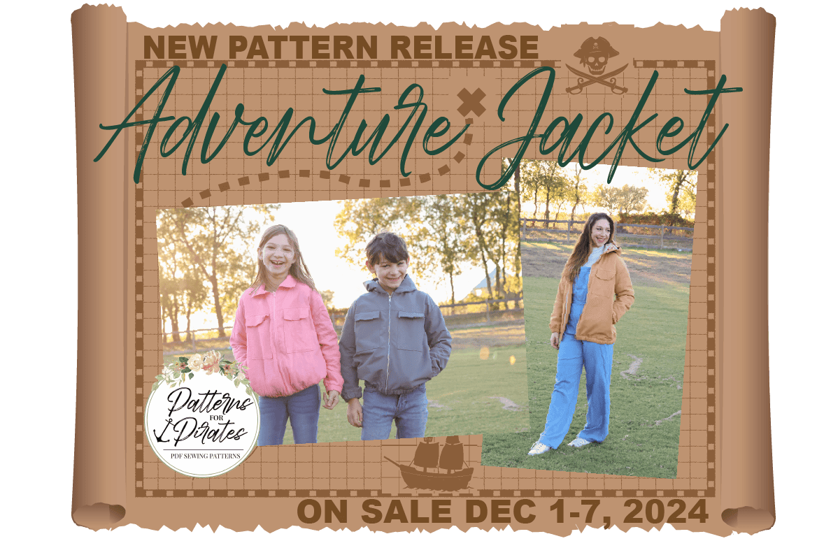 Adventure Jacket — original Patterns for Pirates blog artwork