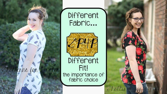 Comparison of the same garment style made in fabrics with different drape