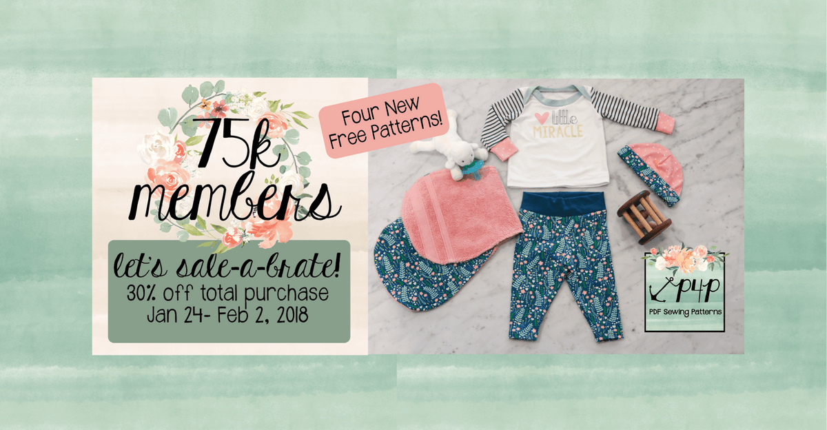 Free Baby Set and P4P’s 75k Community Celebration — original Patterns for Pirates blog artwork