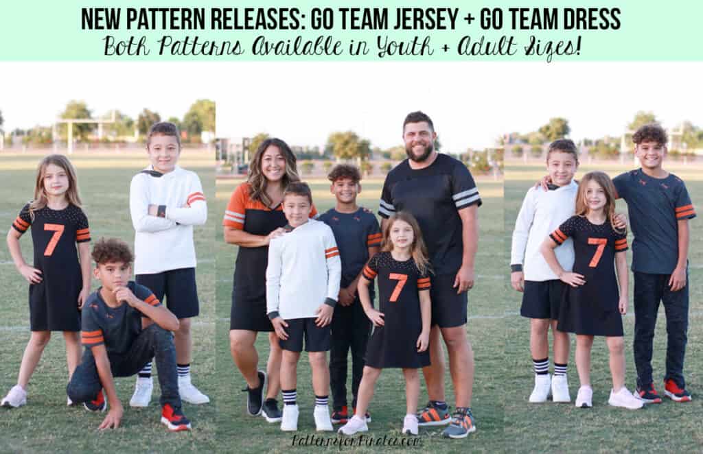Go Team Patterns — P4P pattern artwork showing sewn examples