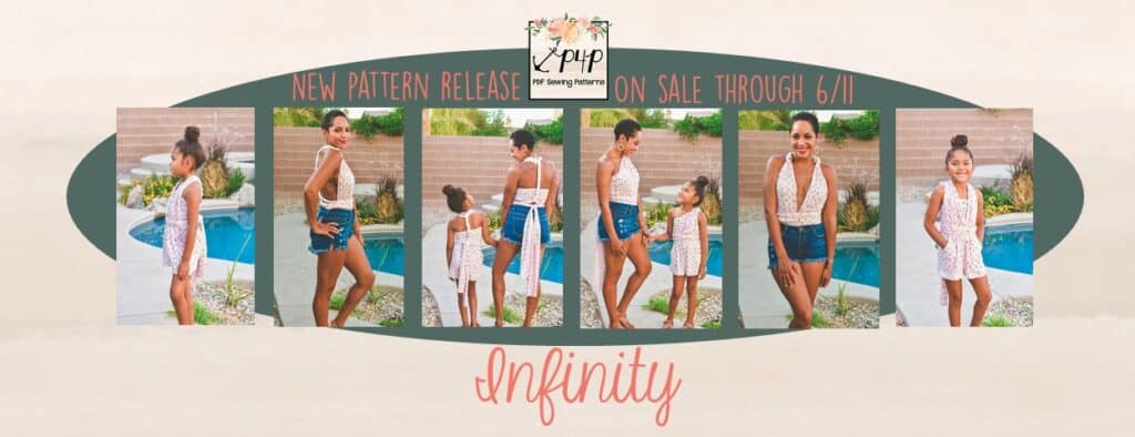 Infinity — P4P pattern artwork showing sewn examples