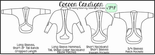 Cocoon Cardigan — original Patterns for Pirates blog artwork