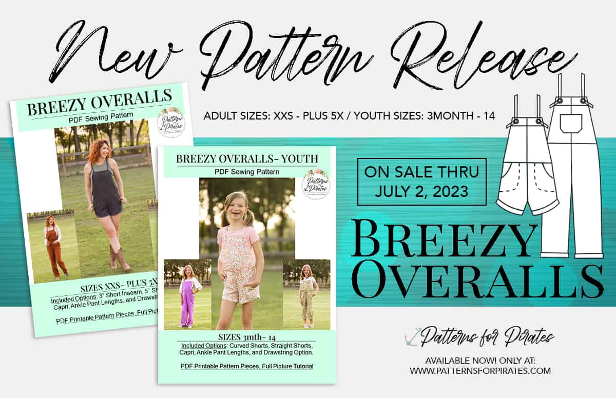 Breezy Overalls — original Patterns for Pirates blog artwork