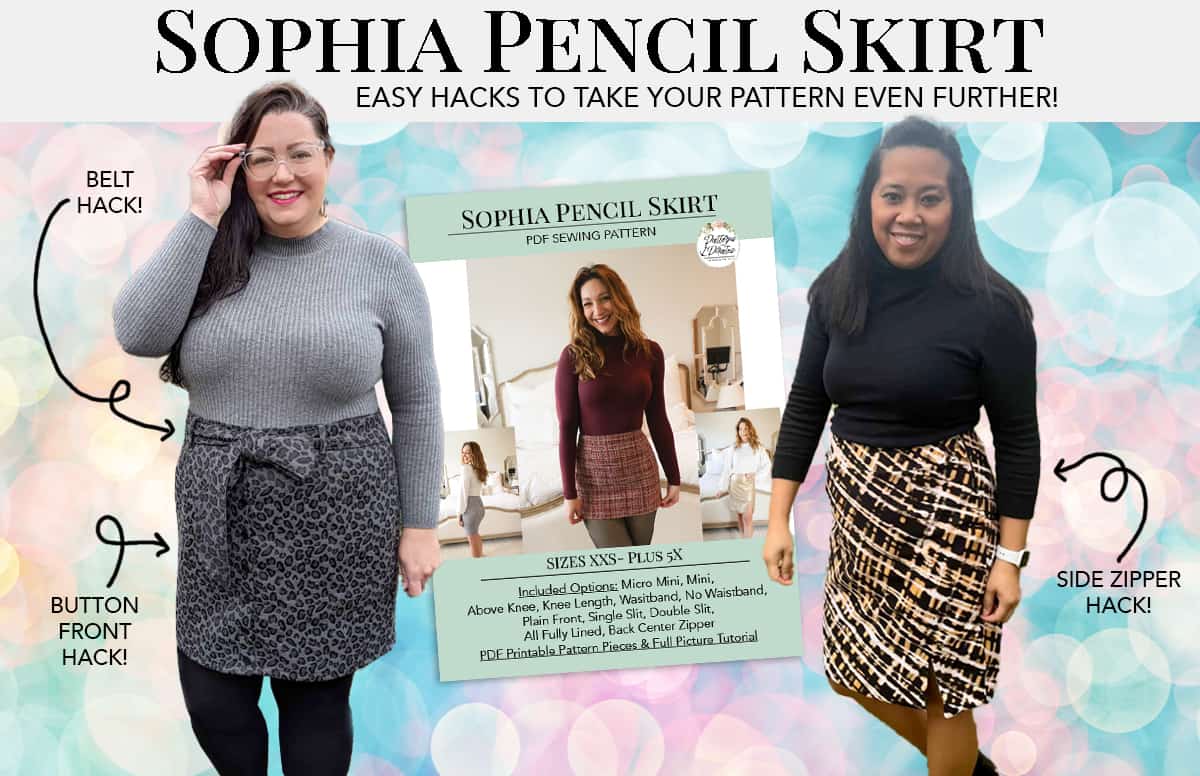 Sophia Pencil Skirt: Easy Hacks — illustrated P4P sewing guide