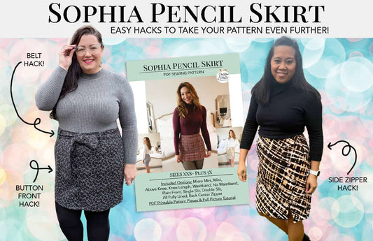 Sophia Pencil Skirt: Easy Hacks — illustrated P4P sewing guide