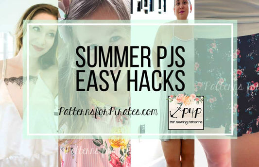 Summer PJs easy hack — original Patterns for Pirates blog artwork