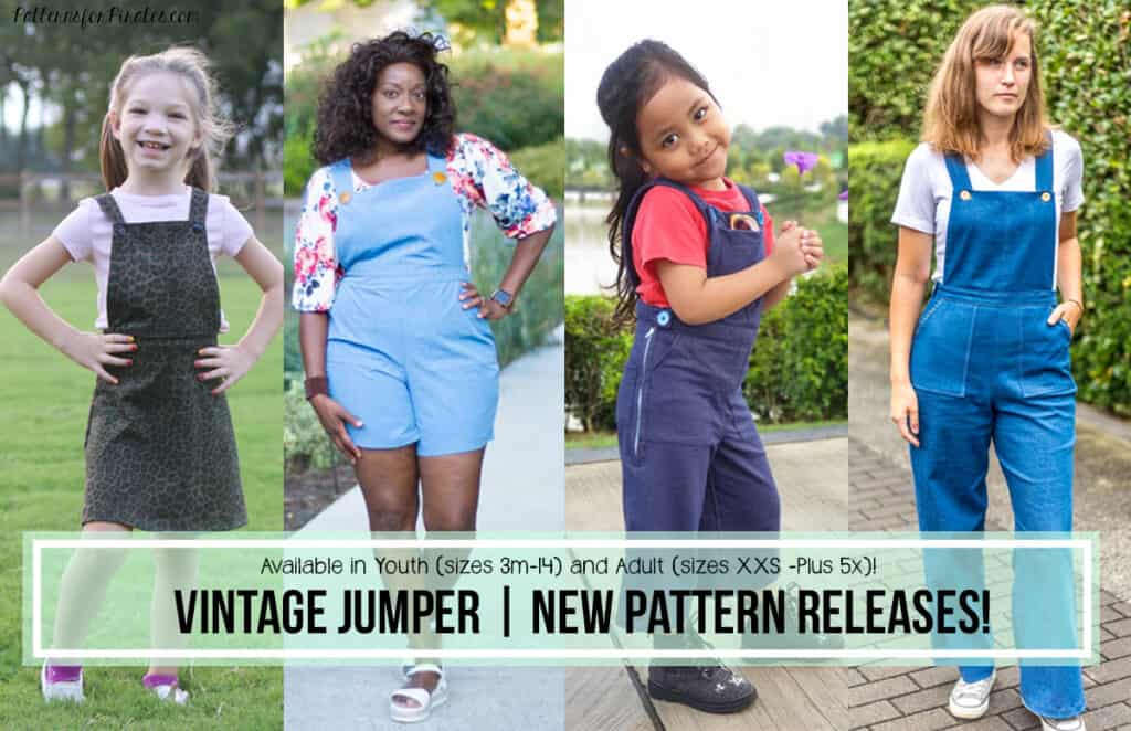 Vintage Jumper — P4P pattern artwork showing sewn examples
