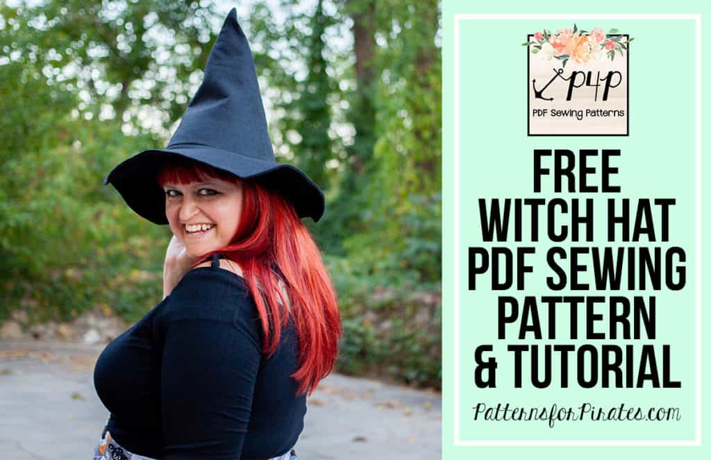 Witch Hat — Free Sewing Pattern + Tutorial — original Patterns for Pirates blog artwork