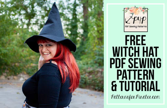 Witch Hat — Free Sewing Pattern + Tutorial — original Patterns for Pirates blog artwork