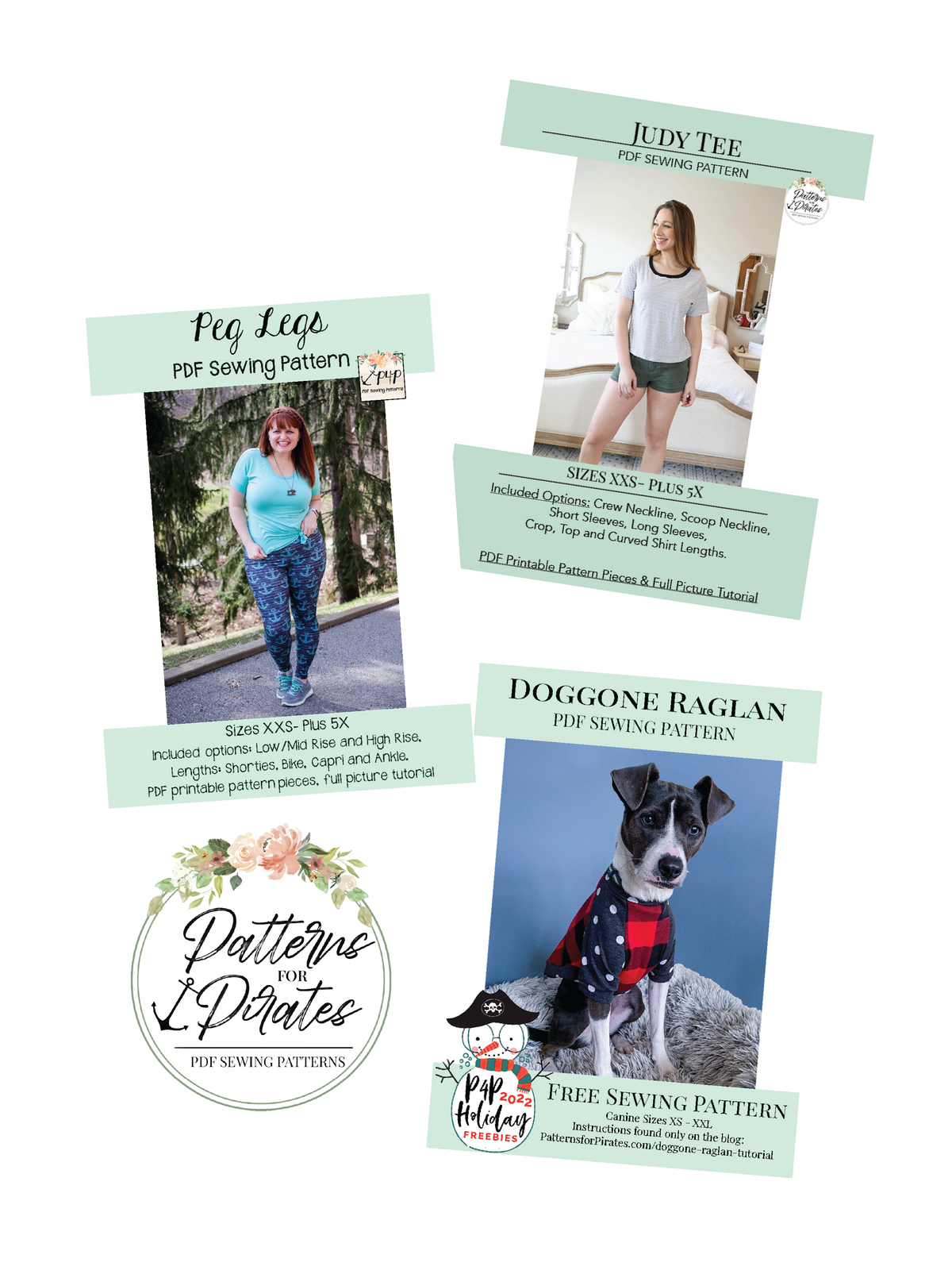 Free sewing patterns from Patterns for Pirates