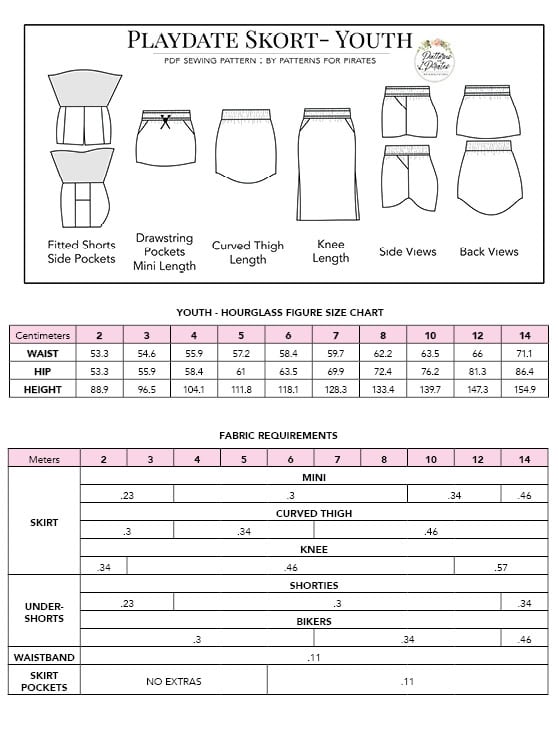 Playdate Skort- Youth