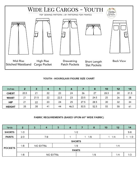 Wide Leg Cargos- Youth