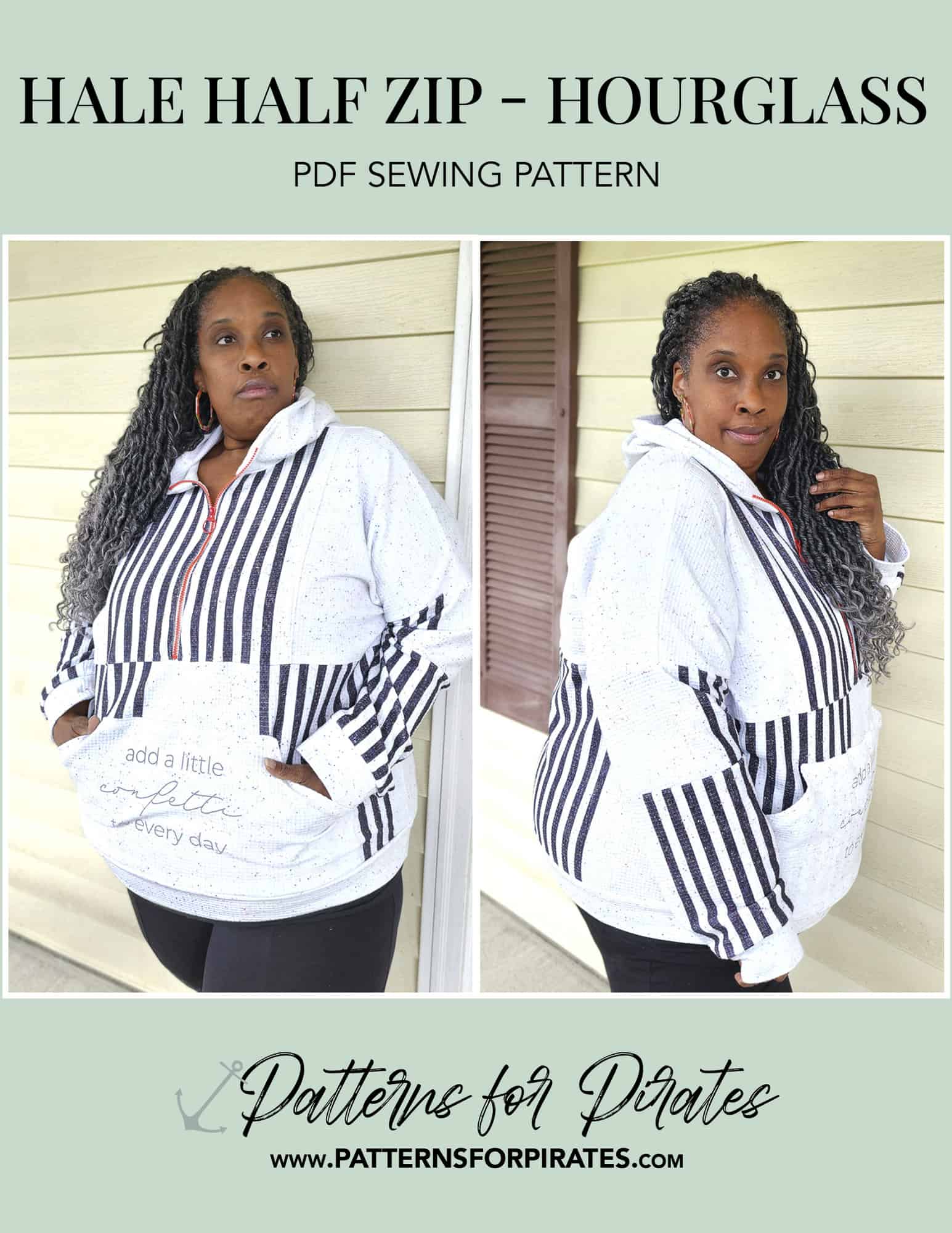 Hale Half Zip- Hourglass Figure – Patterns for Pirates