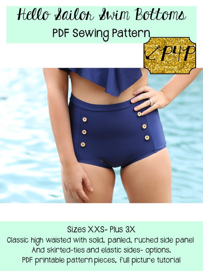 Hello Sailor Swim Bottoms