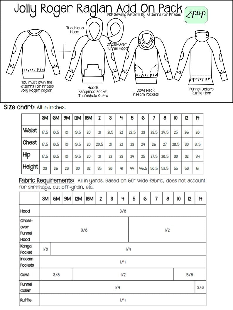 Jolly Roger Raglan Add on Pack