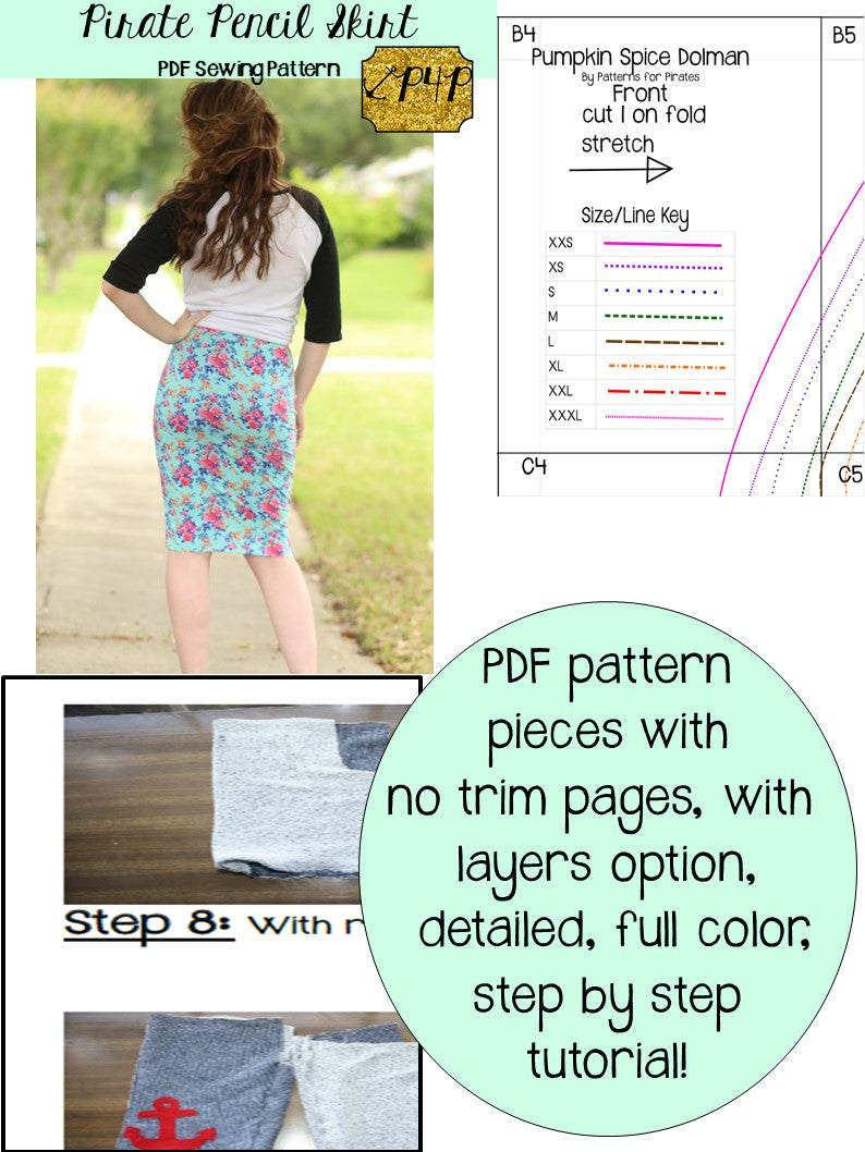 Pirate Pencil Skirt