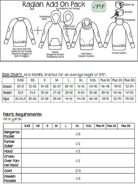 Raglan Add on Pack