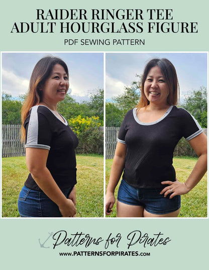 Raider Ringer Tee - Hourglass Figure