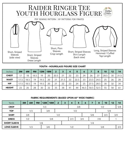 Raider Ringer Tee - Hourglass Figure / Youth