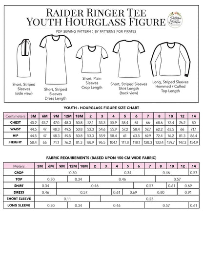 Raider Ringer Tee - Hourglass Figure / Youth