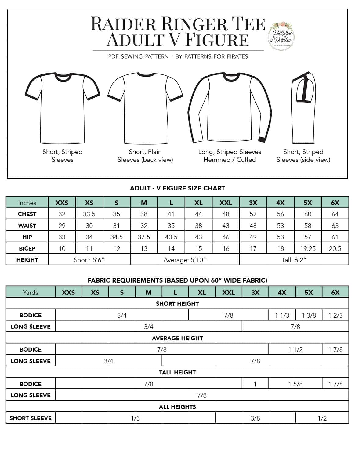 Raider Ringer Tee - V Figure