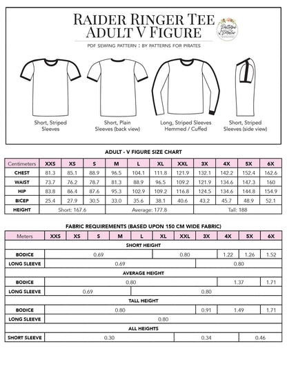 Raider Ringer Tee - V Figure