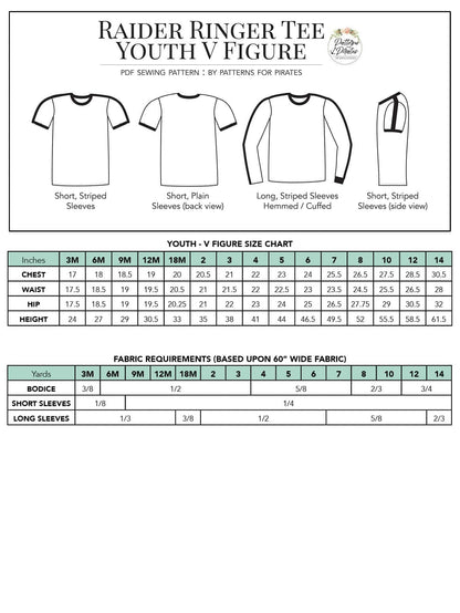 Raider Ringer Tee - V Figure / Youth