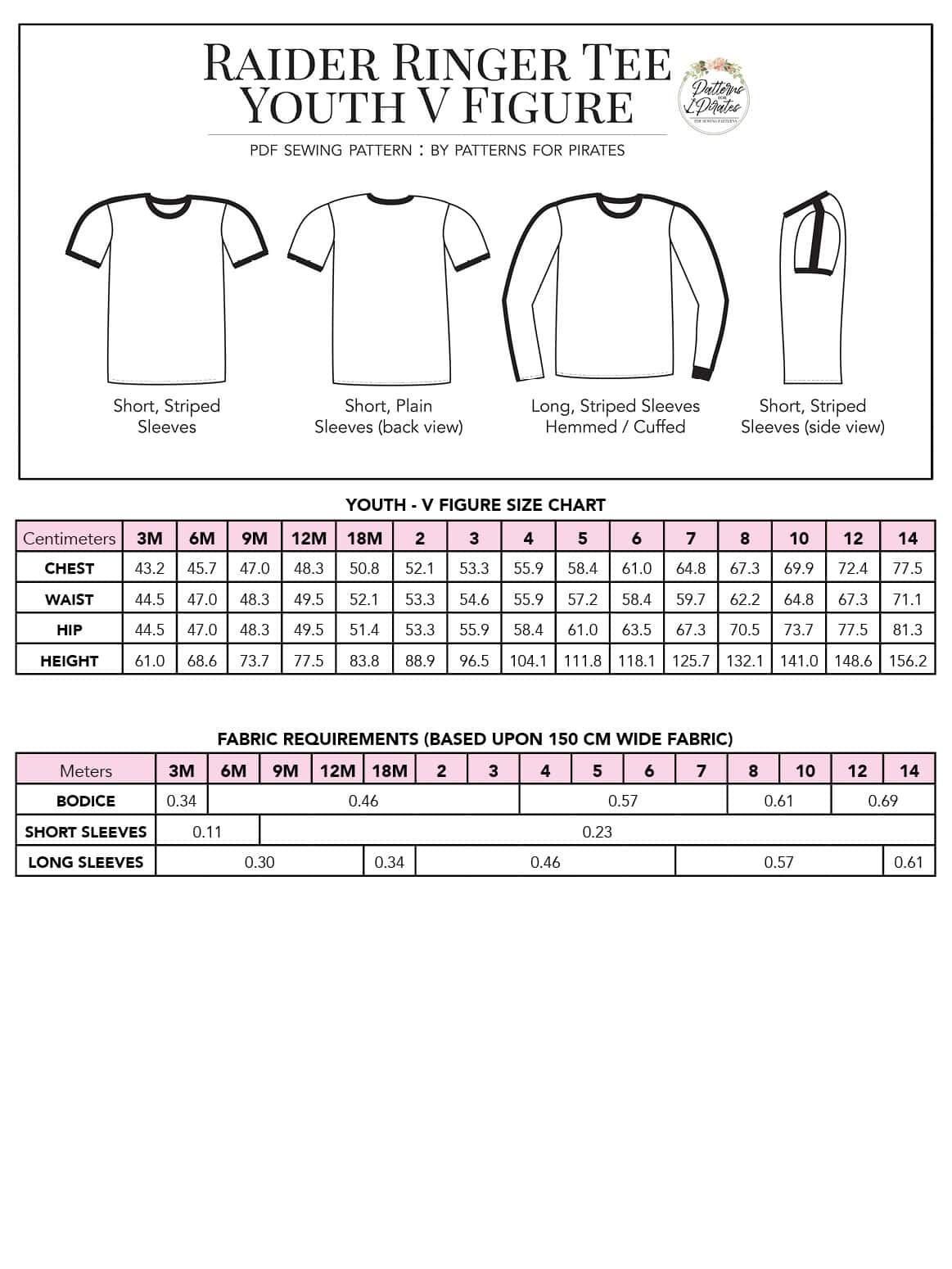 Raider Ringer Tee - V Figure / Youth