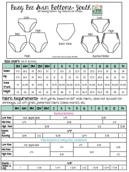 Busy Bee Swim Bottoms Bundle