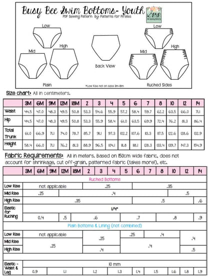 Busy Bee Swim Bottoms Bundle