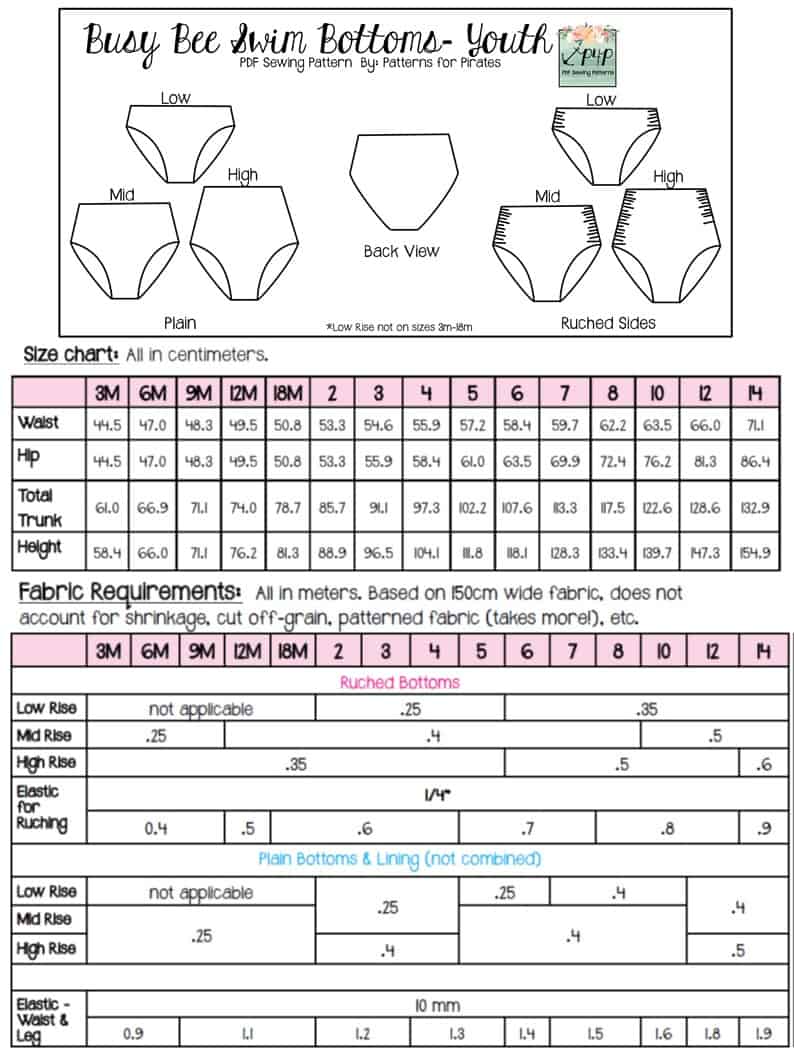 Busy Bee Swim Bottoms- Youth