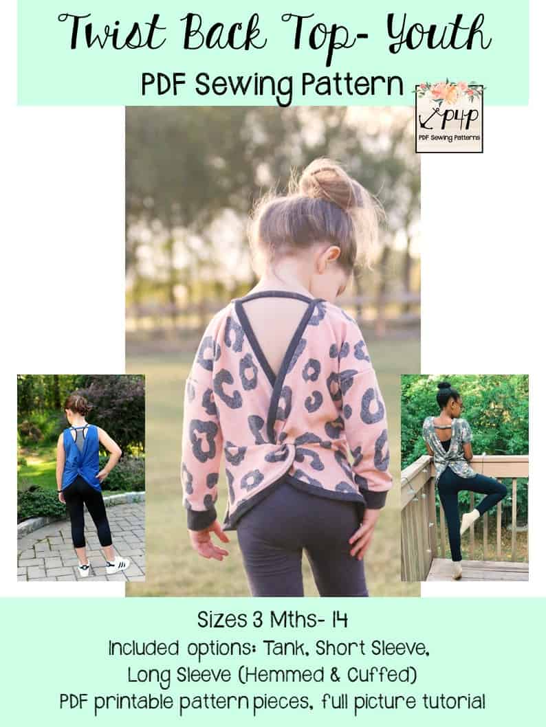 Twist Back Top- Youth