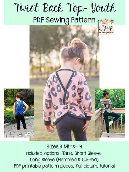 Twist Back Top- Youth