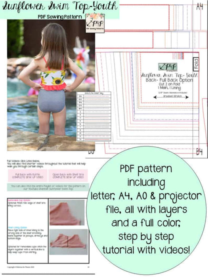 Sunflower Swim Top- Bundle