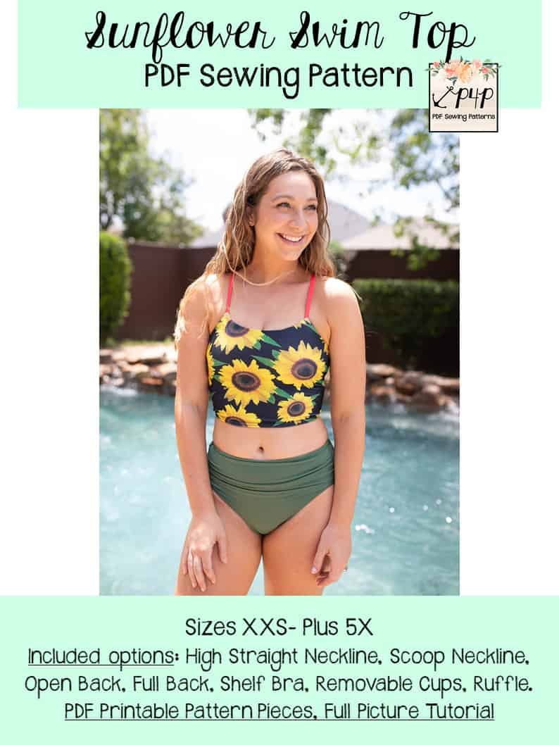Sunflower Swim Top
