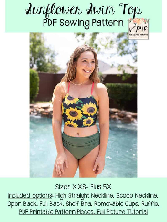 Sunflower Swim Top