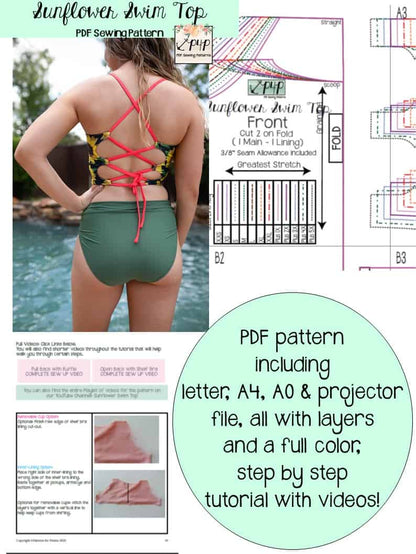Sunflower Swim Top- Bundle