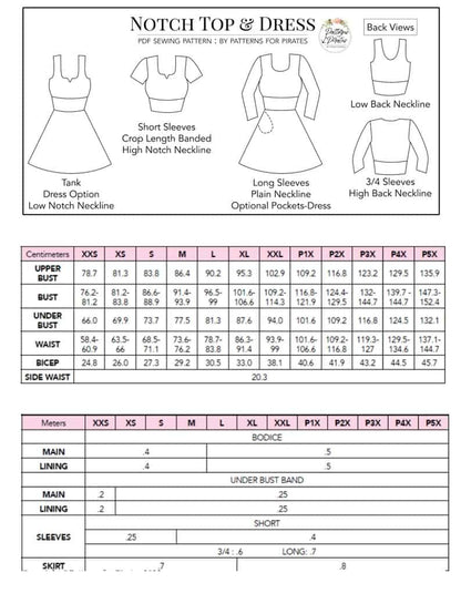 Notch Top & Dress - Bundle