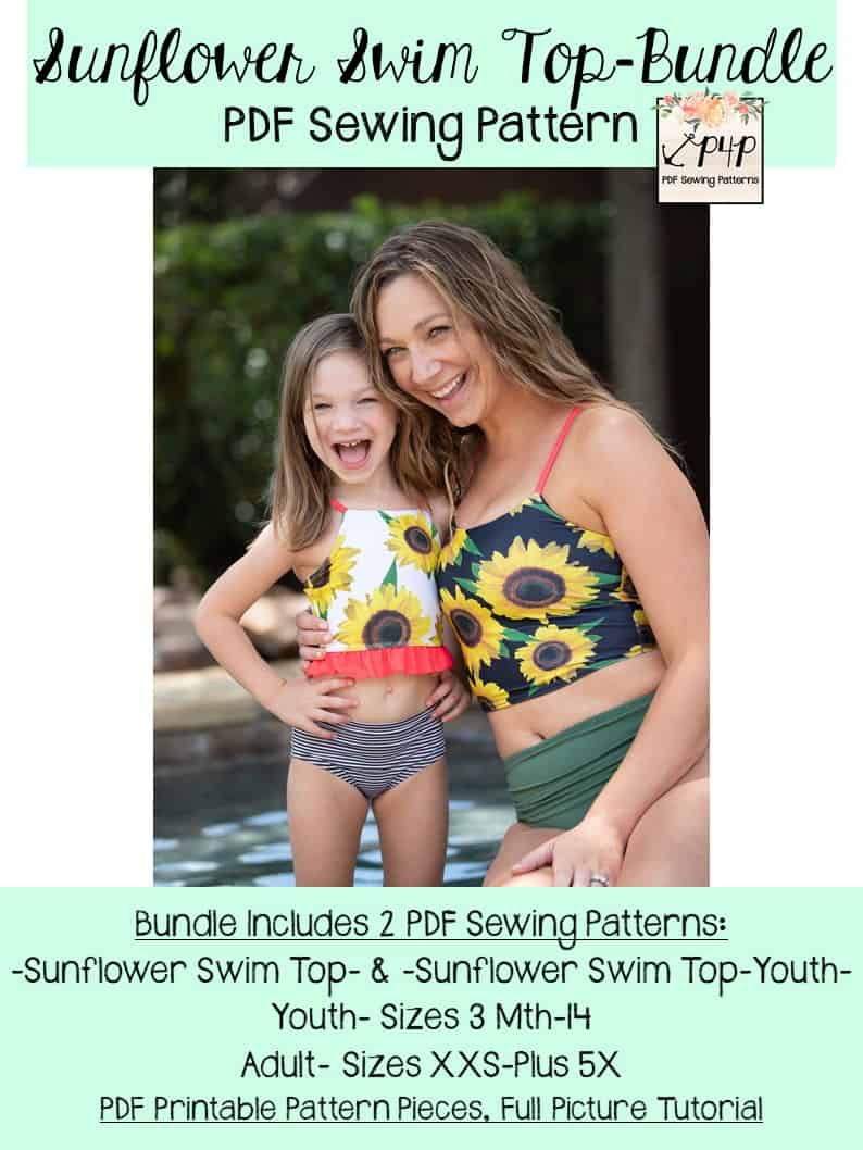 Sunflower Swim Top- Bundle